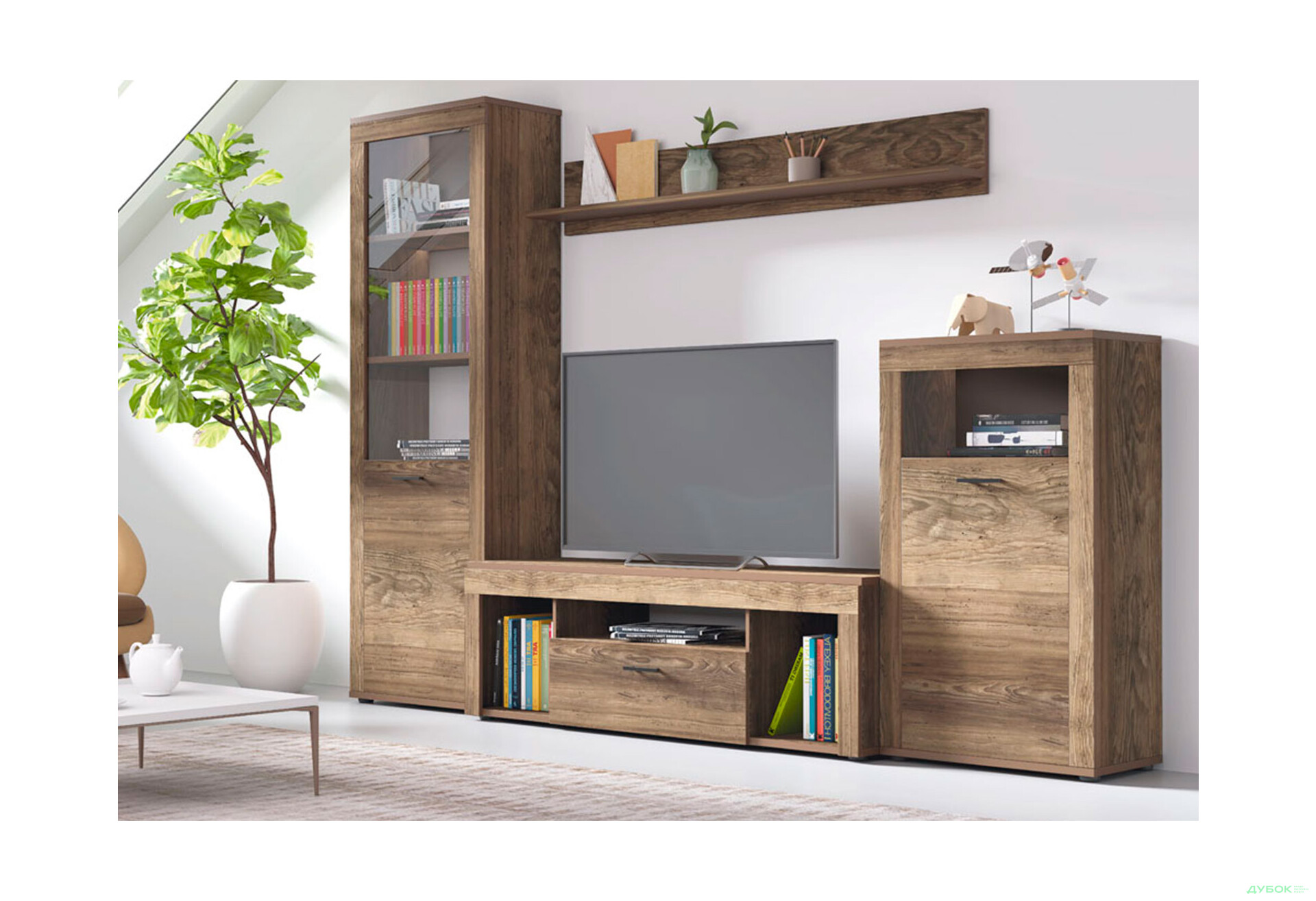 Комплект стінка з вітринами Світ Меблів Остін-1 260 см - Зображення 1 Зображення 1 - Комплект стінка з вітринами Світ Меблів Остін-1 260 см