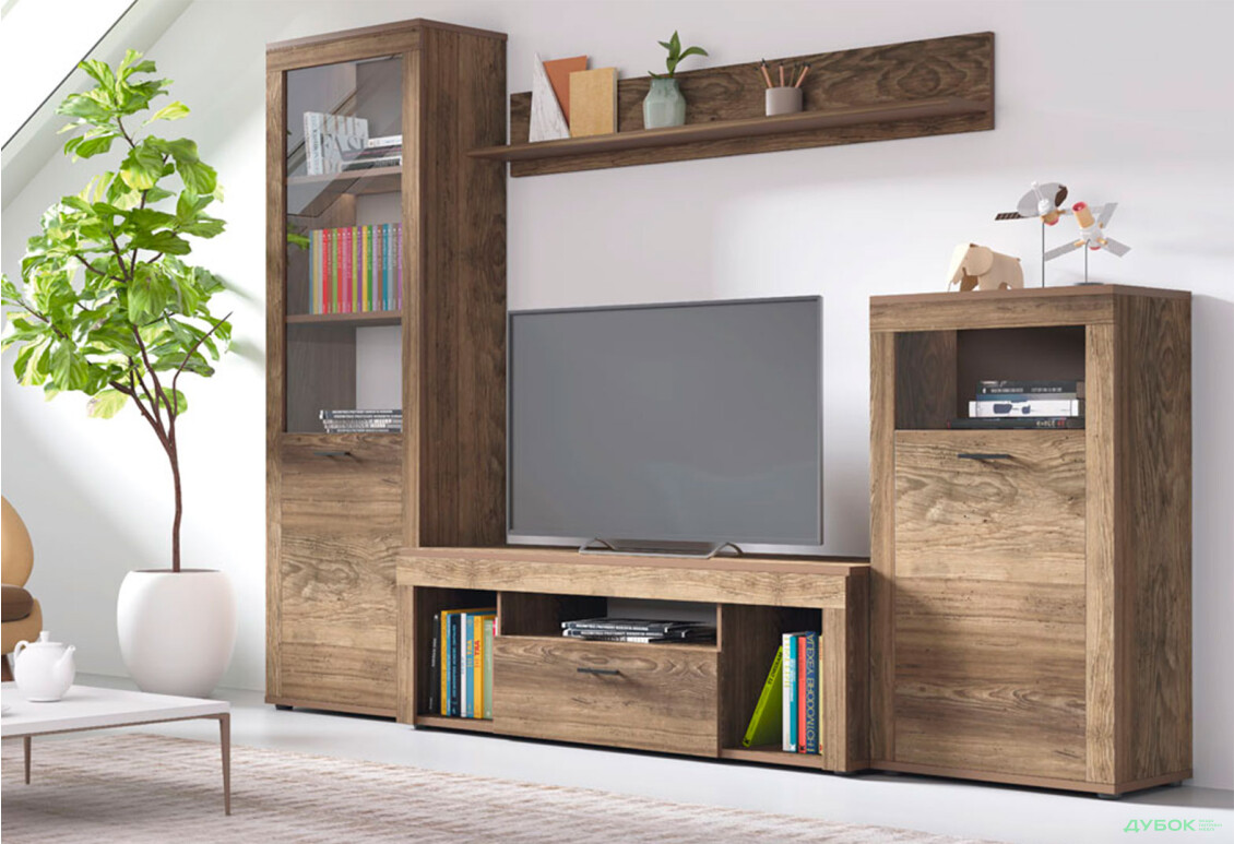 Комплект стінка з вітринами Світ Меблів Остін-1 260 см - Зображення 1 Зображення 1 - Комплект стінка з вітринами Світ Меблів Остін-1 260 см