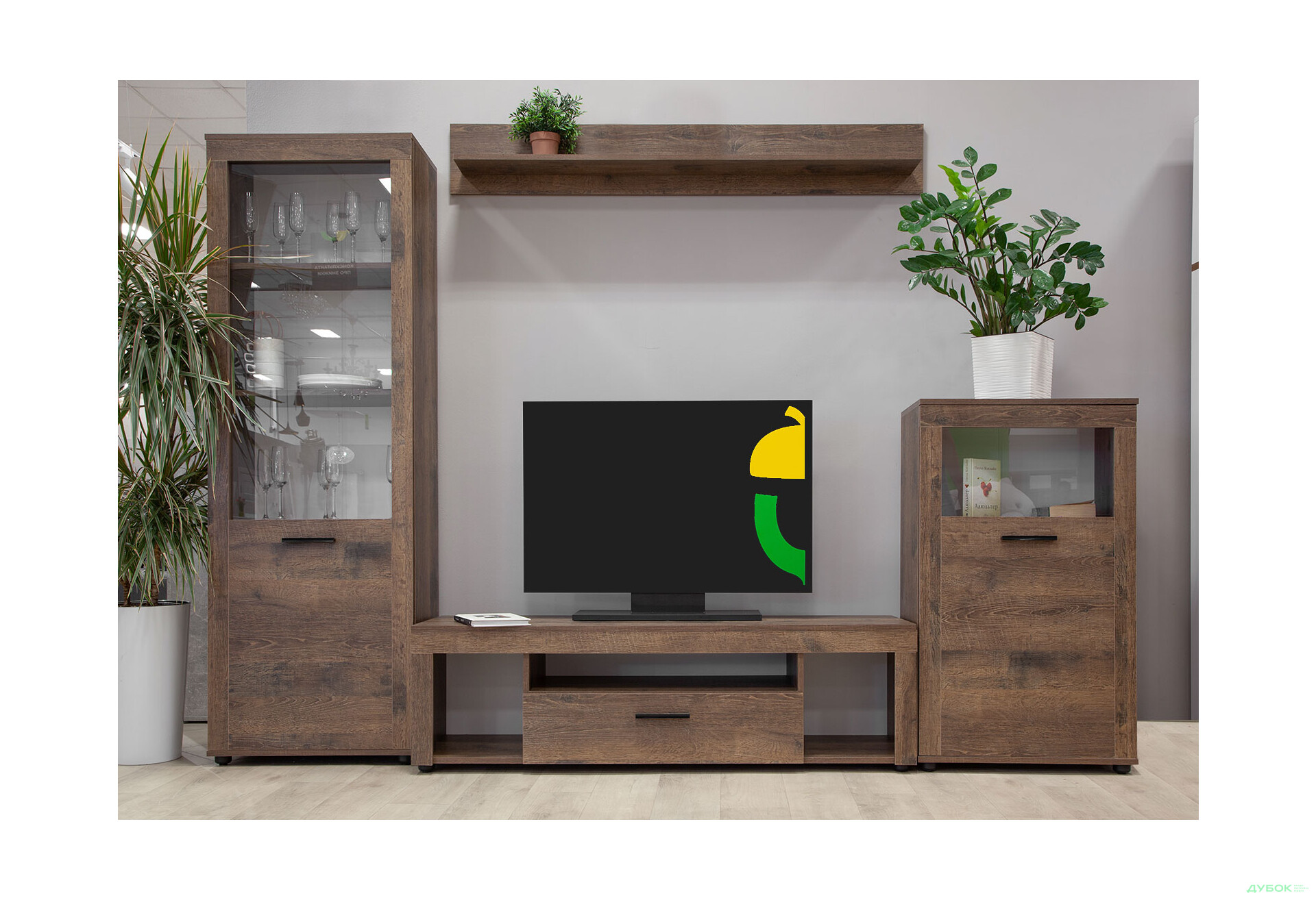 Комплект стінка з вітринами Світ Меблів Остін-1 260 см - Зображення 2 Зображення 2 - Комплект стінка з вітринами Світ Меблів Остін-1 260 см