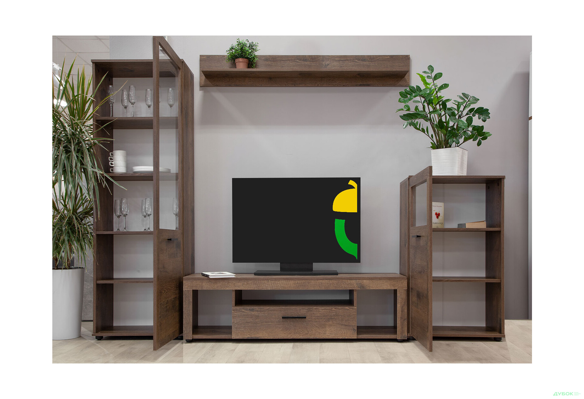 Комплект стінка з вітринами Світ Меблів Остін-1 260 см - Зображення 4 Зображення 4 - Комплект стінка з вітринами Світ Меблів Остін-1 260 см