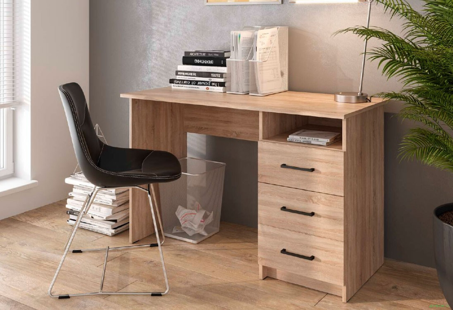 Фото 6 - Стіл письмовий Kredens furniture СК-3 115x55 см з шухлядами