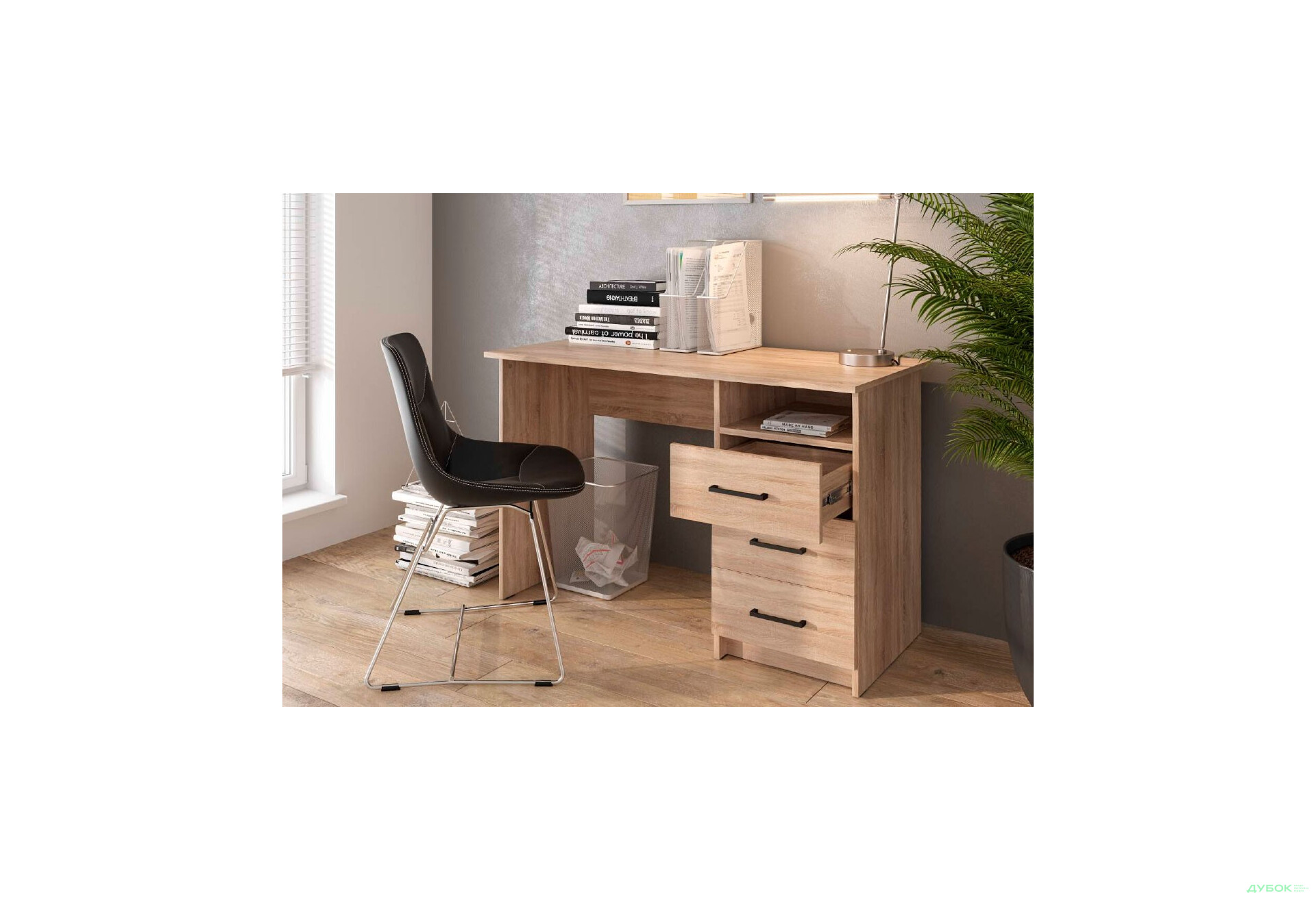 Зображення 7 - Стіл письмовий Kredens furniture СК-3 115x55 см з шухлядами