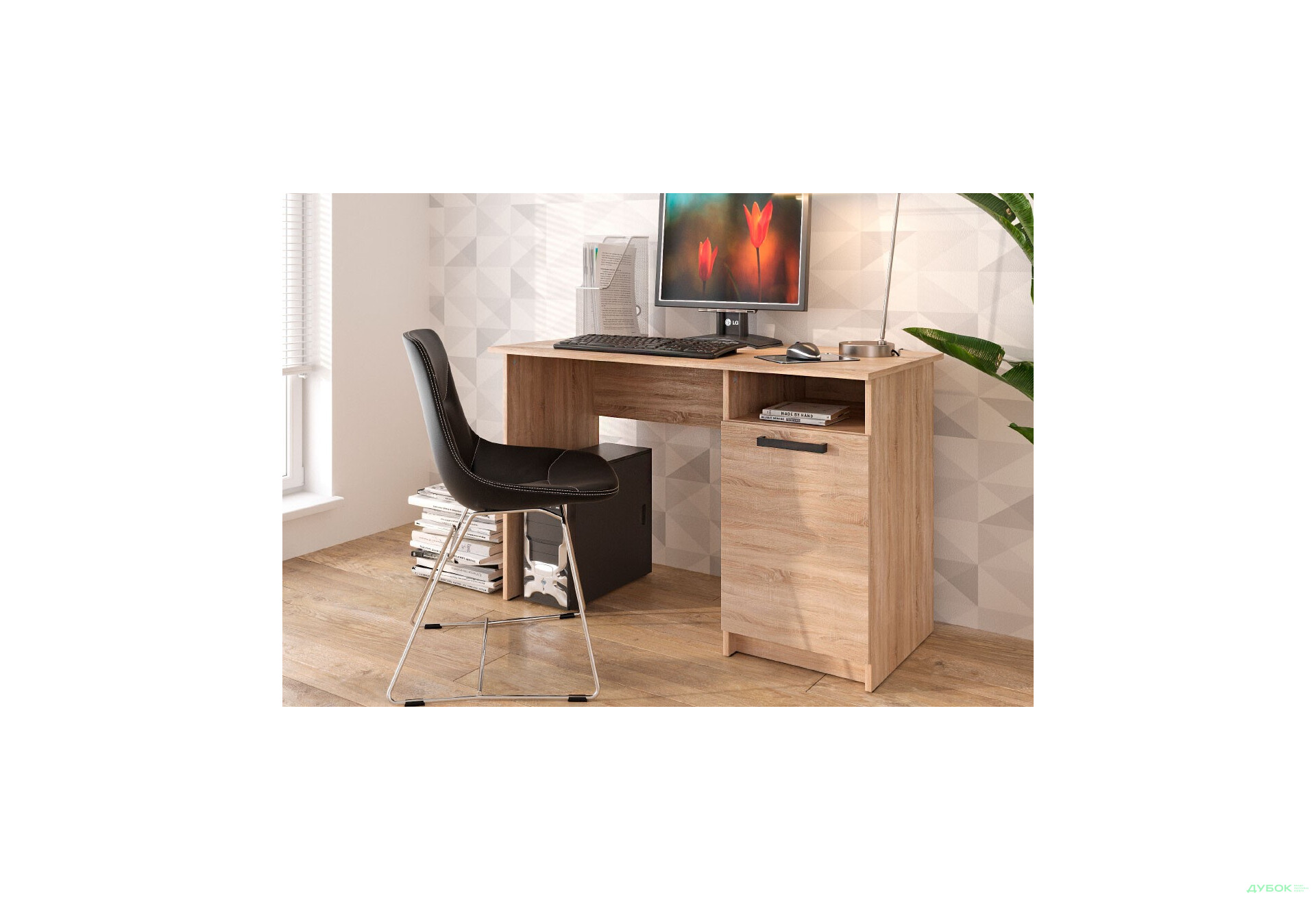 Зображення 2 - Стіл письмовий Kredens furniture СК-1 115x55 см з тумбою