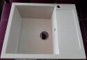 Фото 2 - Мийка врізна гранітна (з отвором під змішувач) Чорні точки Kredens furniture