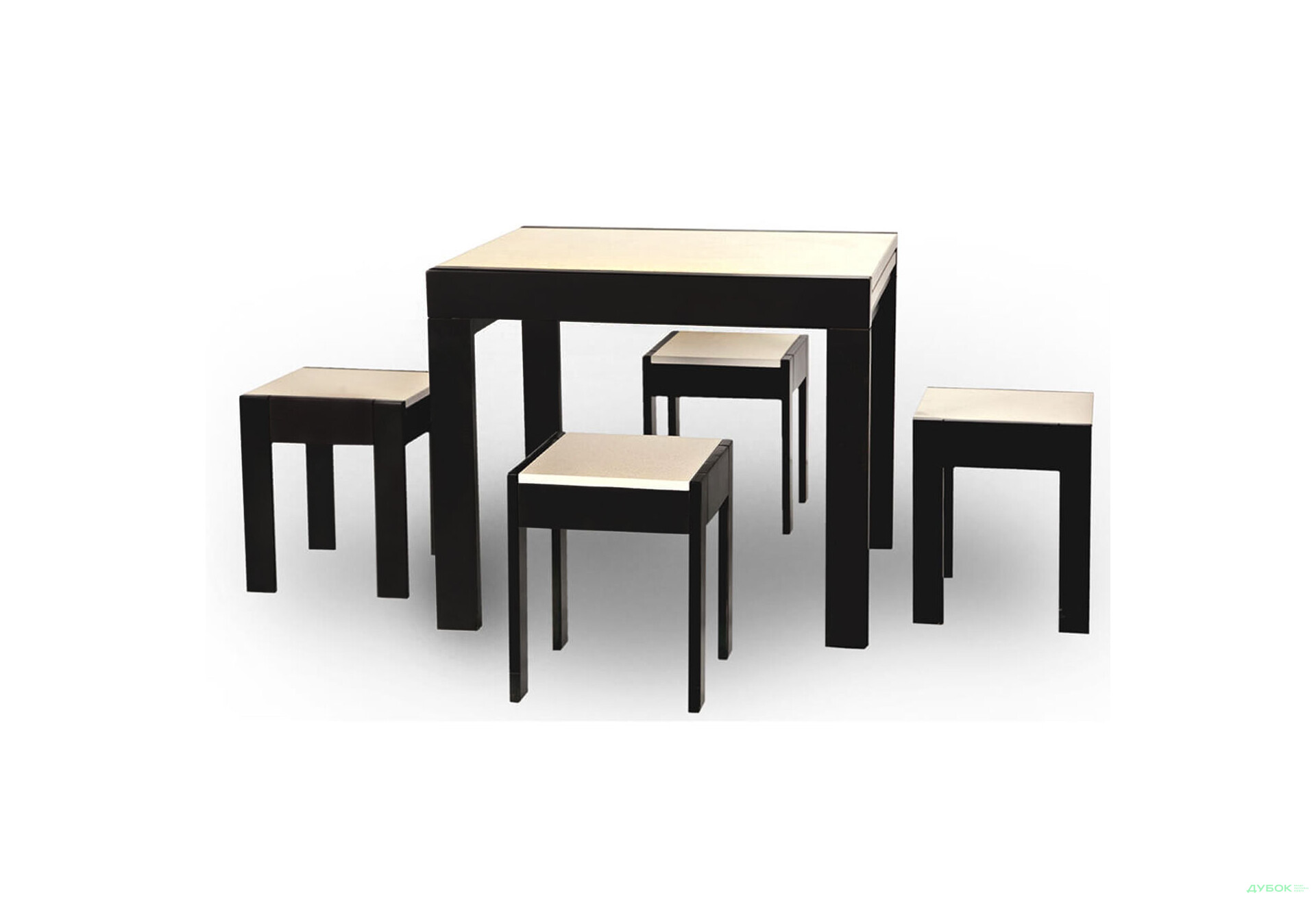 Зображення 2 - Комплект Елегант: стіл + табурети/4шт ЧДК