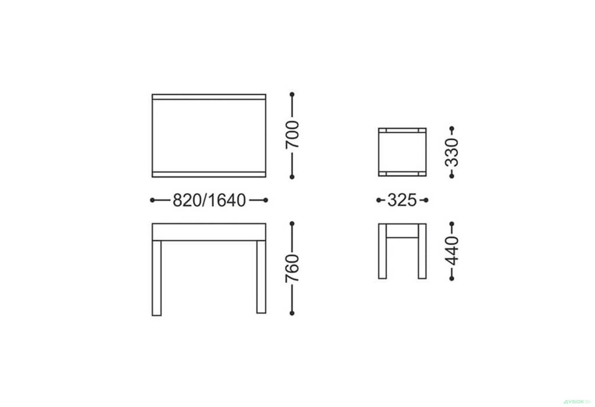 Зображення 4 - Комплект Елегант: стіл + табурети/4шт ЧДК