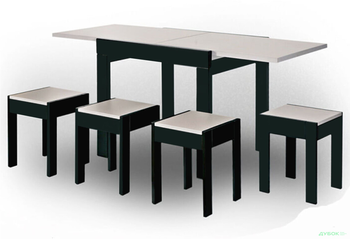Фото 3 - Комплект Елегант: стіл + табурети/4шт ЧДК