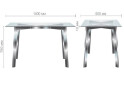 Фото 9 - Стол обеденный Луиджи DT-1610 хром / стекло прозрачное, арт. 521253 АМФ