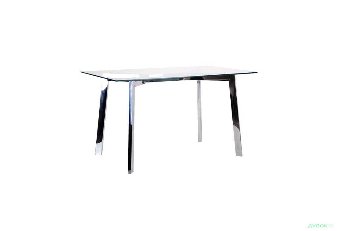 Стол обеденный Луиджи DT-1610 хром / стекло прозрачное, арт. 521253 АМФ