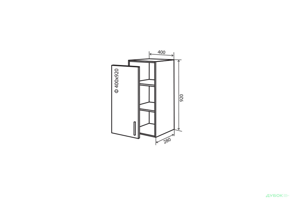 В43 Тумба 1Д 40 Парма VIP-master - Зображення 1 Зображення 1 - В43 Тумба 1Д 40 Парма VIP-master