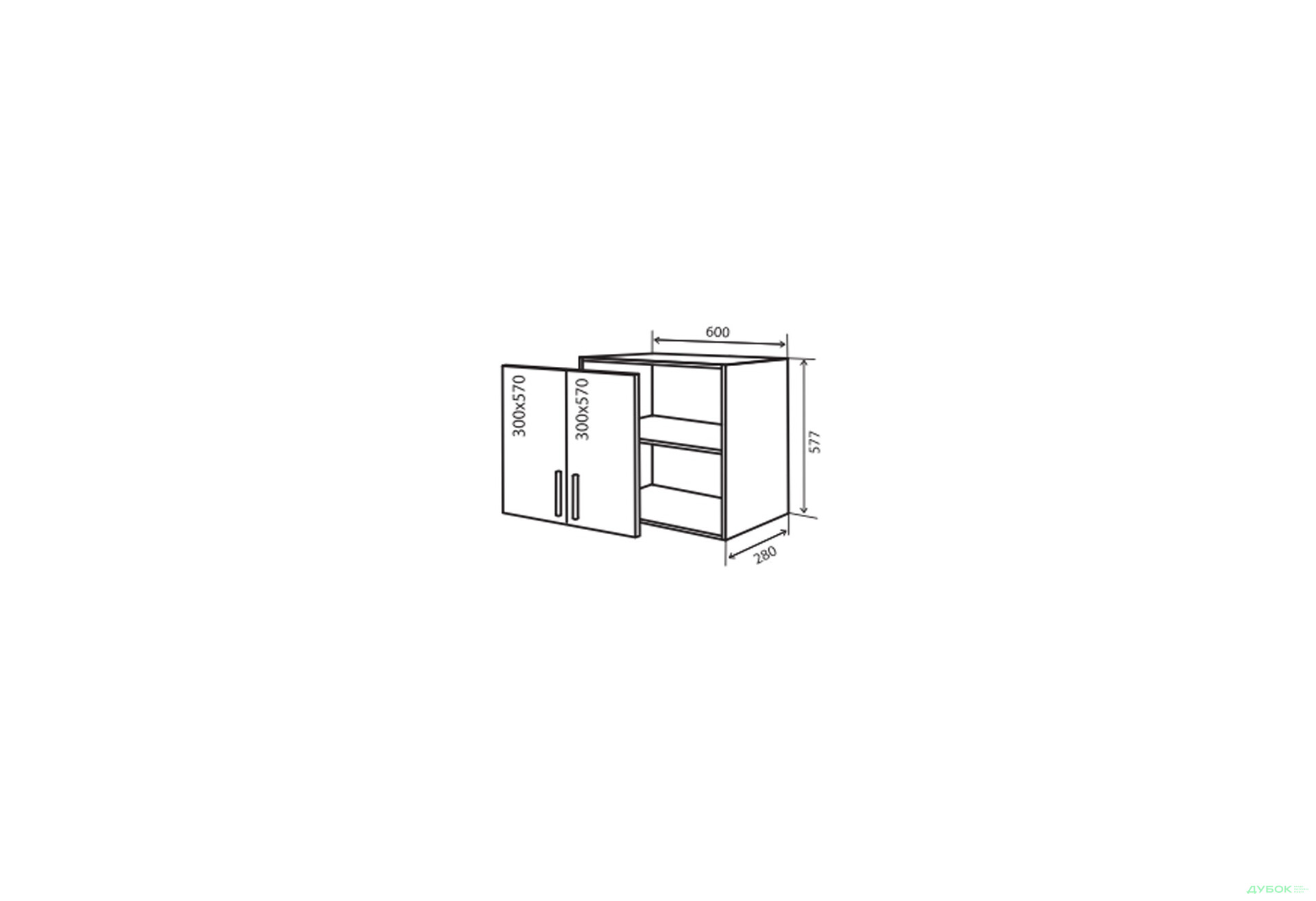 В53 Тумба 2Д 60 Парма Вип-Мастер - Изображение 1 Изображение 1 - В53 Тумба 2Д 60 Парма Вип-Мастер