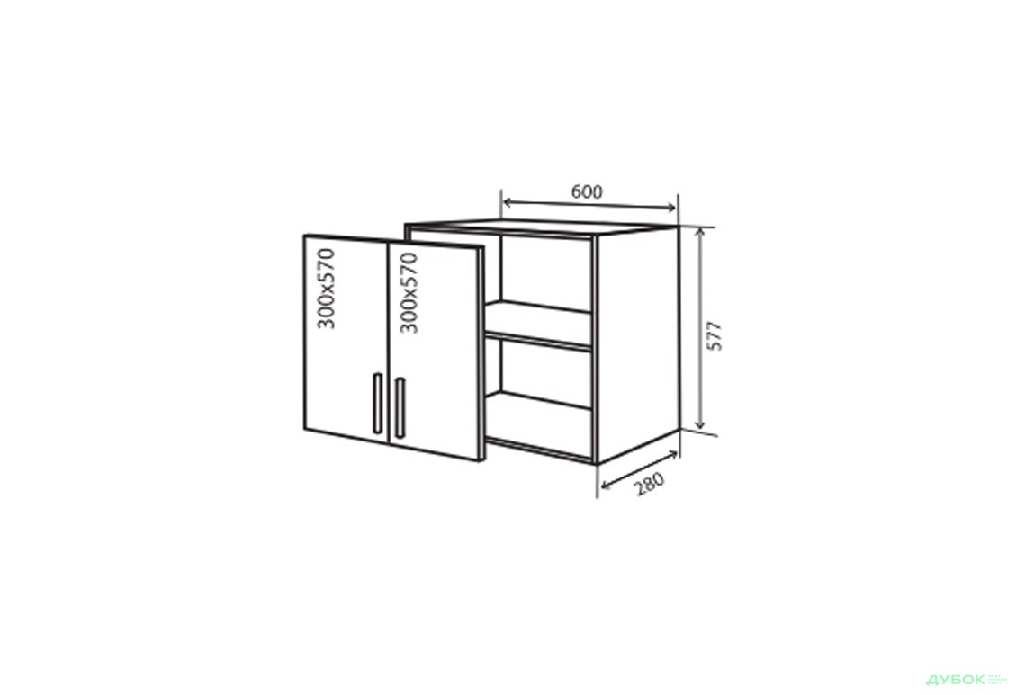 В53 Тумба 2Д 60 Парма Вип-Мастер - Изображение 1 Изображение 1 - В53 Тумба 2Д 60 Парма Вип-Мастер