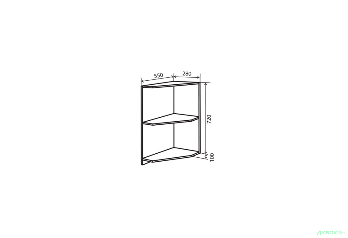 Н17 Полиці кутові Парма VIP-master - Зображення 1 Зображення 1 - Н17 Полиці кутові Парма VIP-master