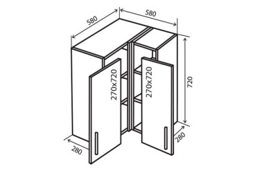 В18 Тумба кутова 58