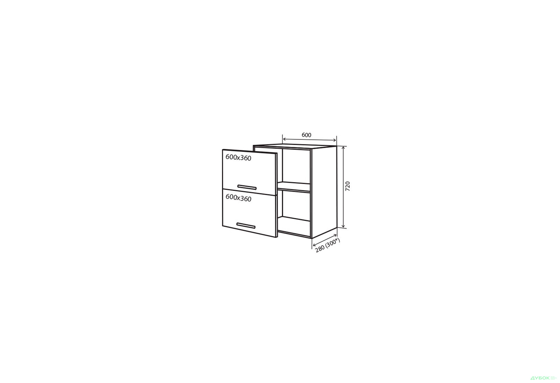 Зображення 1 - В20 Тумба 2Д 60 Парма Декор VIP-master