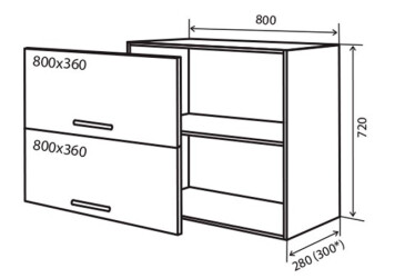 В21 Тумба вітрина 80