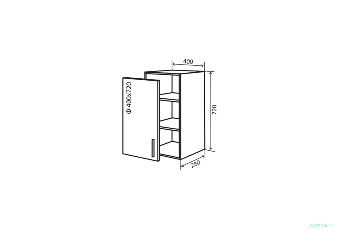 В3 Тумба 1Д 40 Парма Декор VIP-master - Зображення 1 Зображення 1 - В3 Тумба 1Д 40 Парма Декор VIP-master