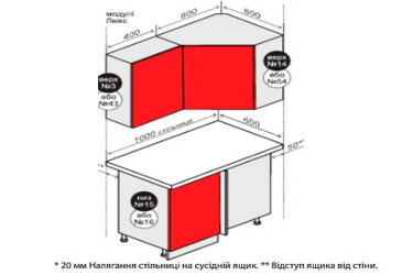 В54 Тумба 1Д 58 Зображення В54 Тумба 1Д 58