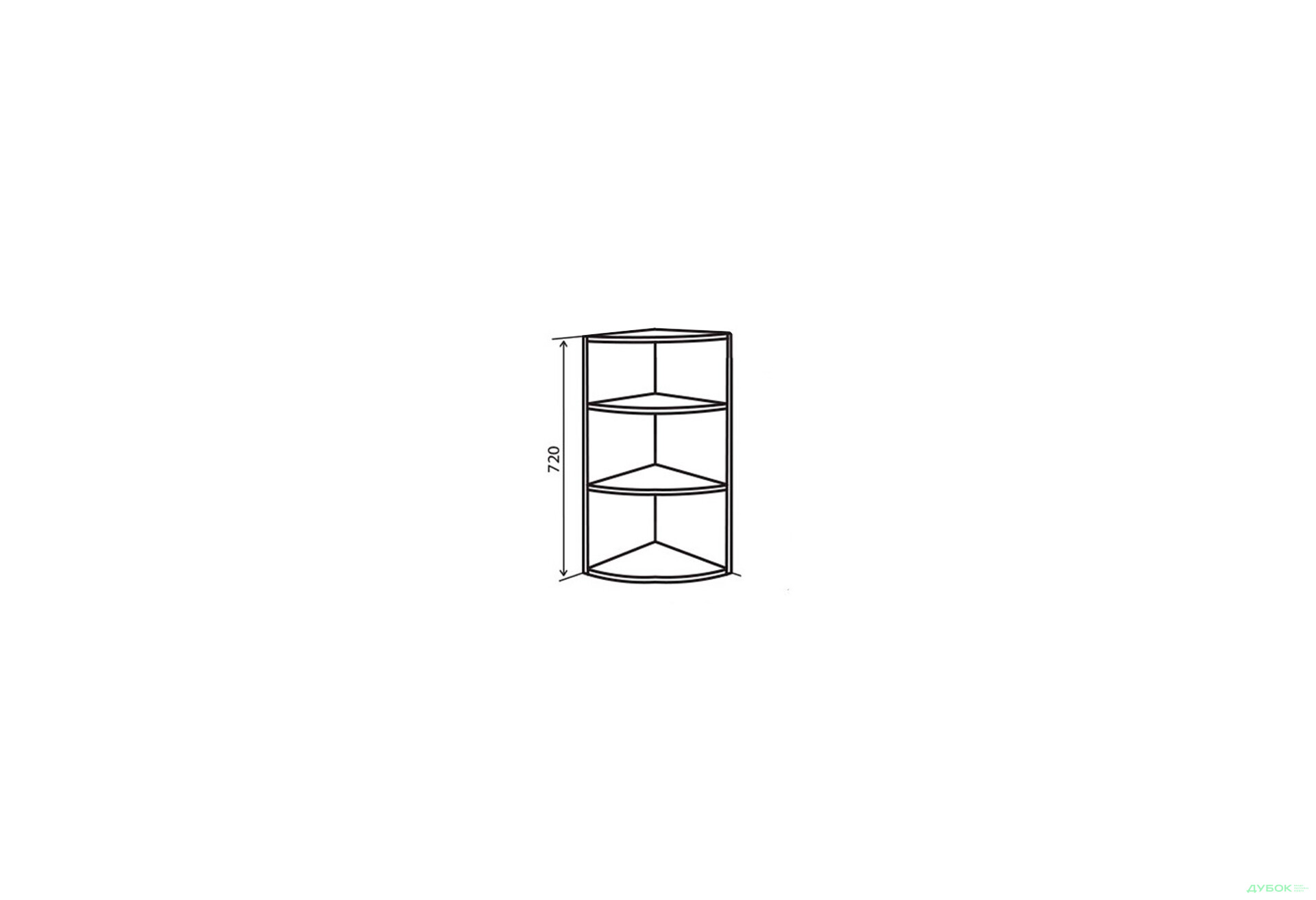 В15R Полиці кутові 72 Парма Декор Люкс VIP-master - Зображення 1 Зображення 1 - В15R Полиці кутові 72 Парма Декор Люкс VIP-master