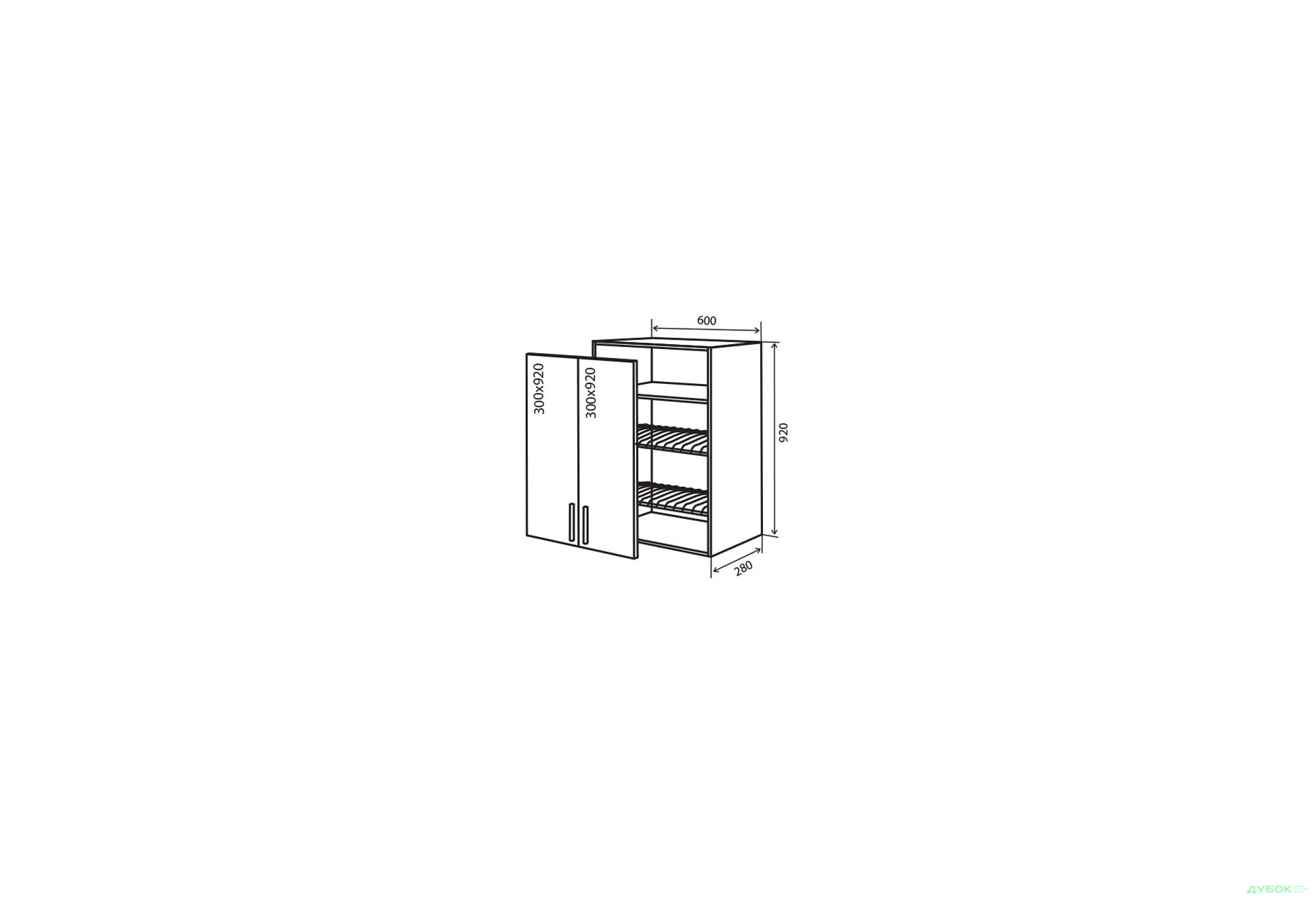 В47 Тумба 2Д 60 Сушка Парма Декор Люкс VIP-master - Зображення 1 Зображення 1 - В47 Тумба 2Д 60 Сушка Парма Декор Люкс VIP-master