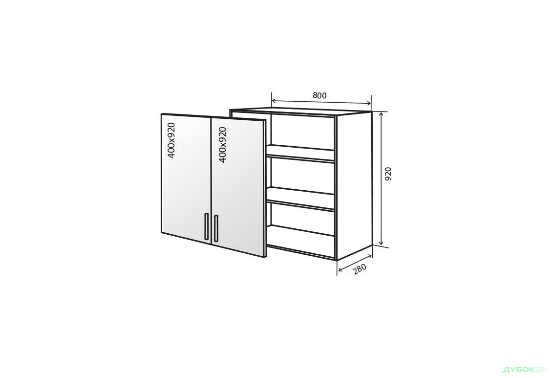 В48 Тумба 2Д 80 Вітрина Парма Декор Люкс VIP-master - Зображення 1 Зображення 1 - В48 Тумба 2Д 80 Вітрина Парма Декор Люкс VIP-master