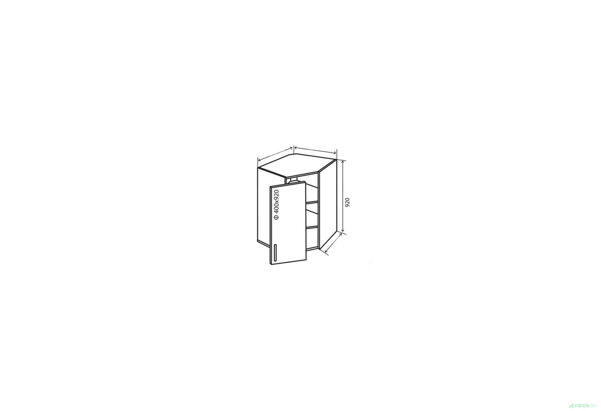 В54 Тумба 1Д 60 Парма Декор Люкс VIP-master - Зображення 1 Зображення 1 - В54 Тумба 1Д 60 Парма Декор Люкс VIP-master