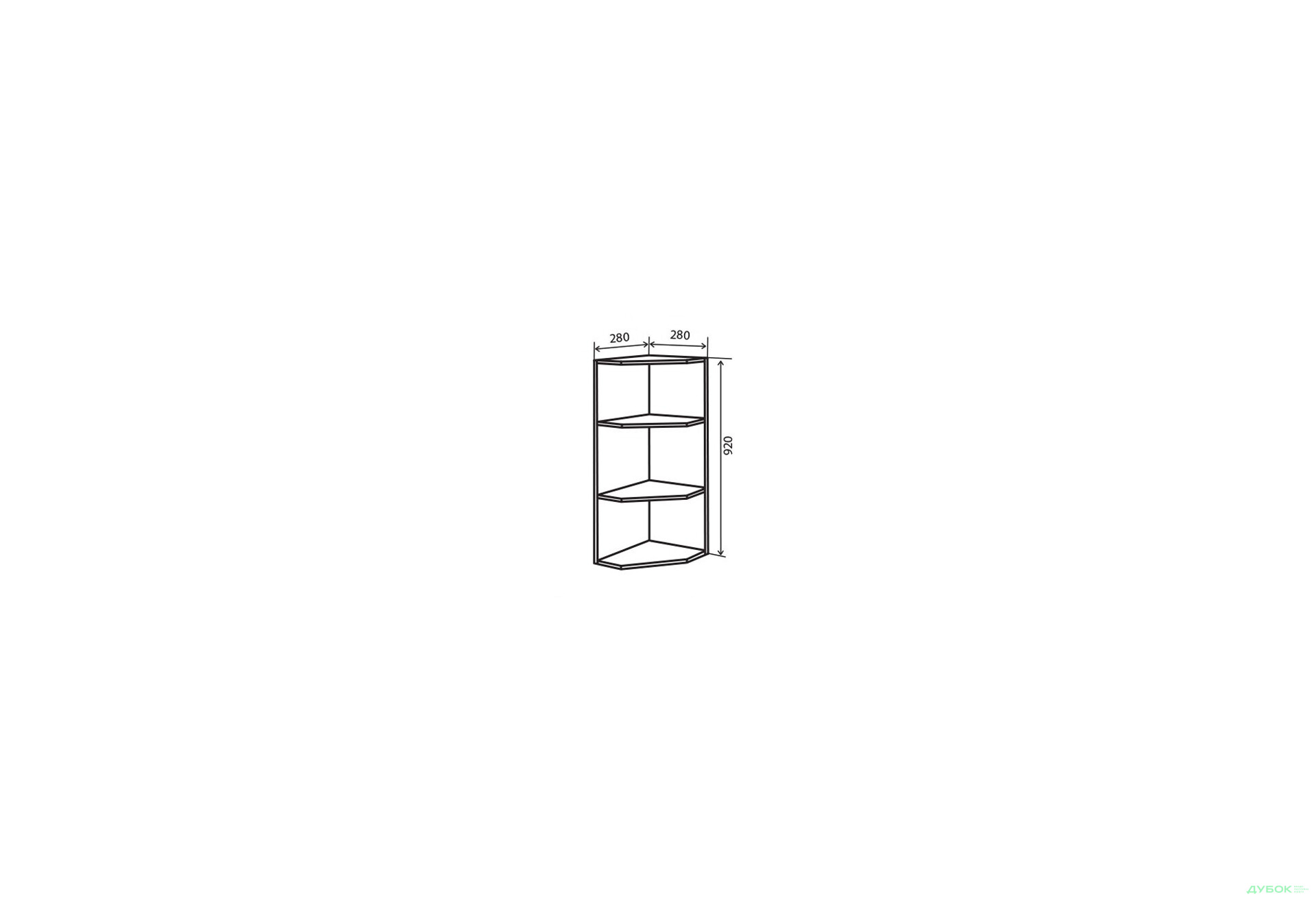 В55 Полиці кутові 92 Парма Декор Люкс VIP-master - Зображення 1 Зображення 1 - В55 Полиці кутові 92 Парма Декор Люкс VIP-master