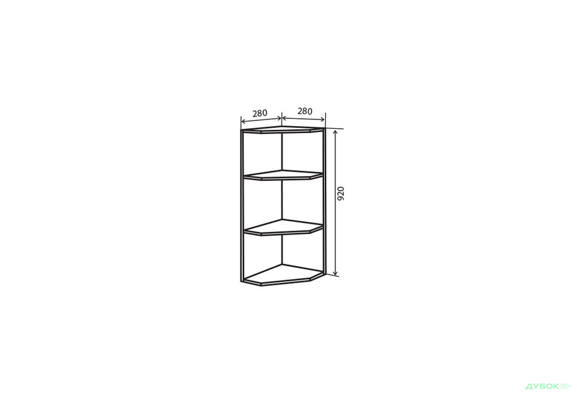 В55 Полиці кутові 92 Парма Декор Люкс VIP-master - Зображення 1 Зображення 1 - В55 Полиці кутові 92 Парма Декор Люкс VIP-master