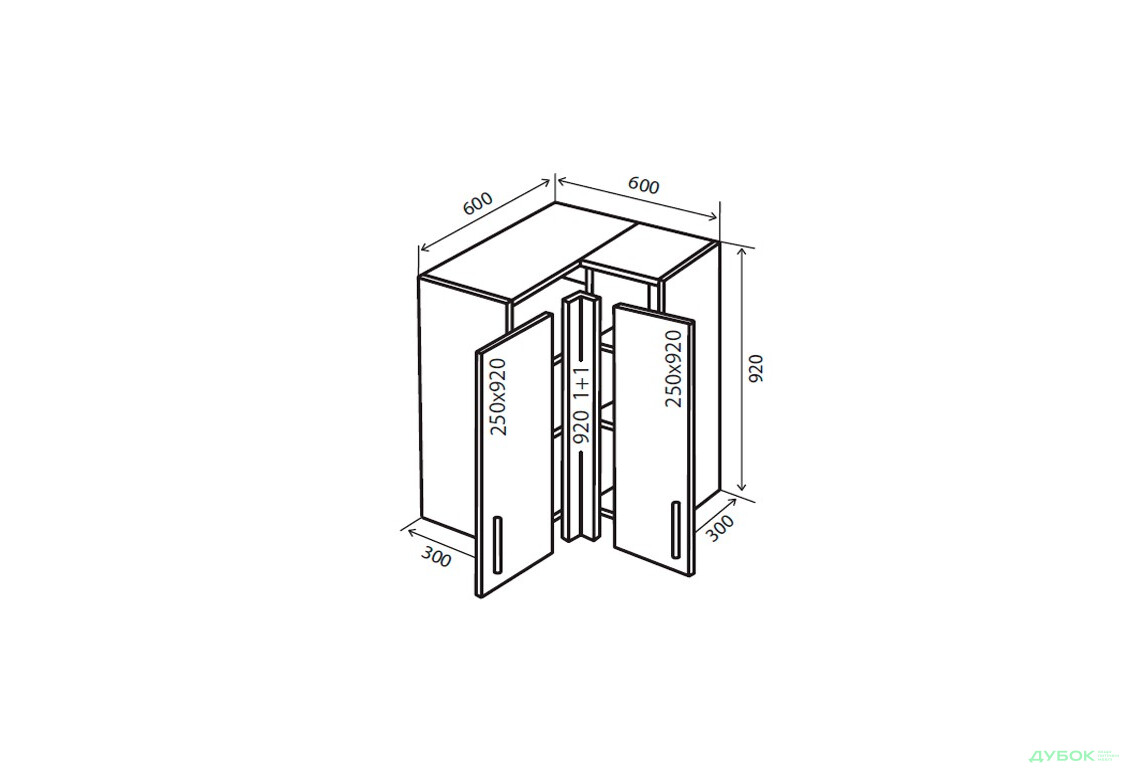 В58 Тумба кутова 60х60 Парма Декор Люкс VIP-master - Зображення 1 Зображення 1 - В58 Тумба кутова 60х60 Парма Декор Люкс VIP-master