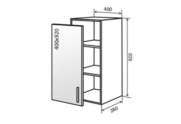 В43 Тумба 1Д 40 Вітрина Парма Люкс VIP-master