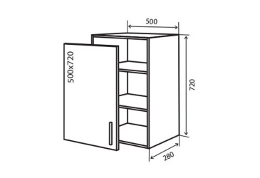 В5 Тумба 1Д 50 Парма Люкс Вип-Мастер