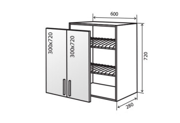 В7 Сушка вітрина 2Д 60 Парма Люкс VIP-master