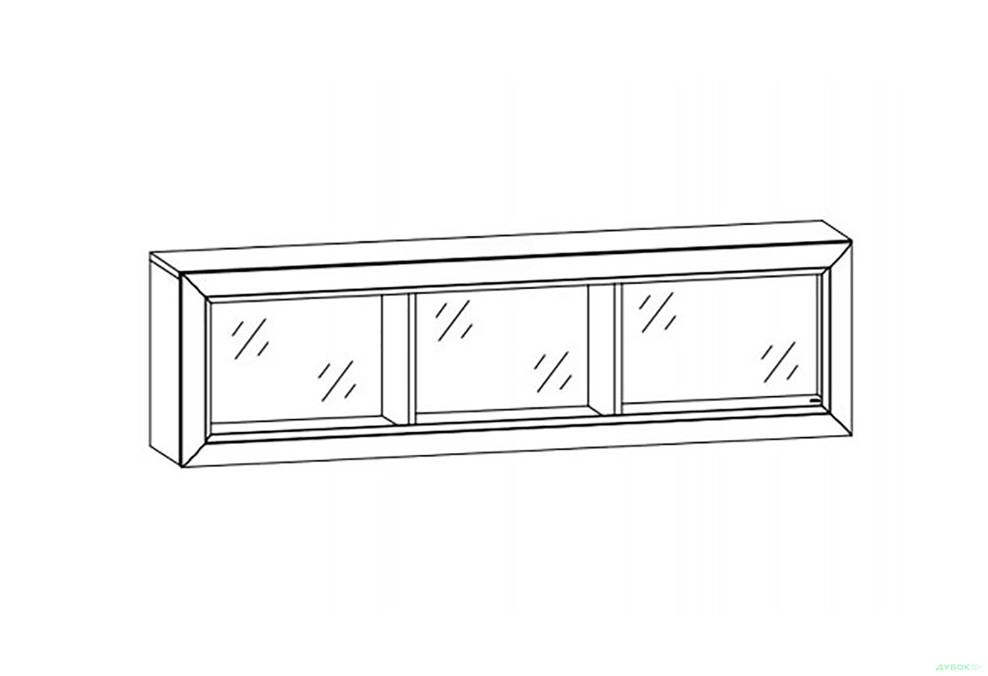 Зображення 2 - Шафка-вітрина навісна ВМК Коен ІІ 150 см