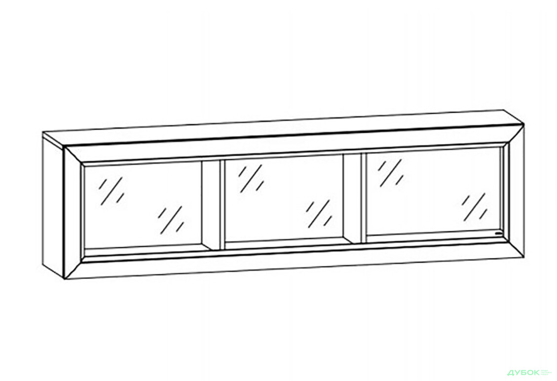 Фото 2 - Шкафчи-витрина навесная ВМК Коэн ІІ 150 см
