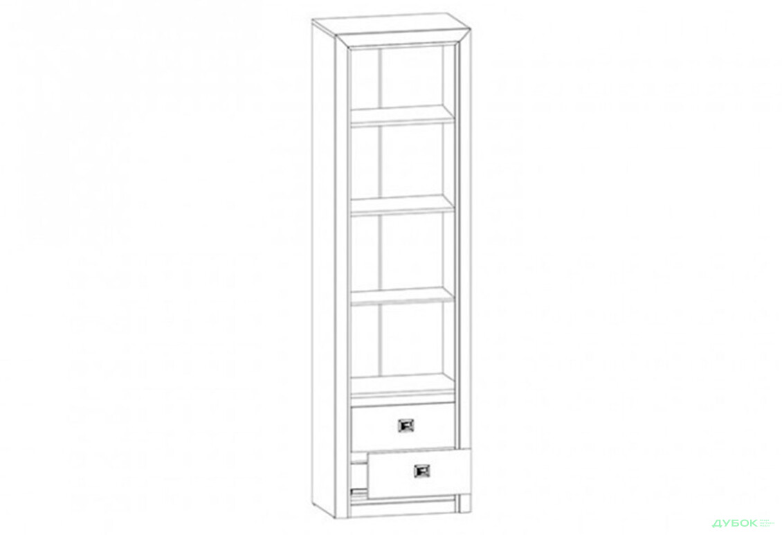 Шафа-пенал ВМК Коен ІІ закритий з 2 шухлядами 59 см - Зображення 2 Зображення 2 - Шафа-пенал ВМК Коен ІІ закритий з 2 шухлядами 59 см