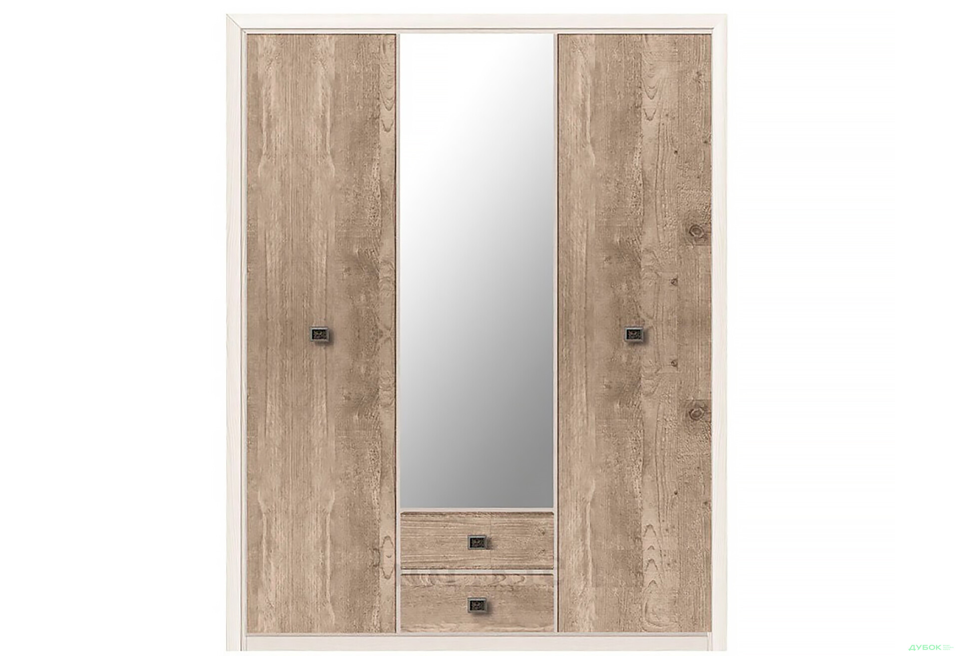 Фото 1 - Шафа ВМК Коен ІІ 3-дверна з 2 шухлядами та дзеркалом 163 см