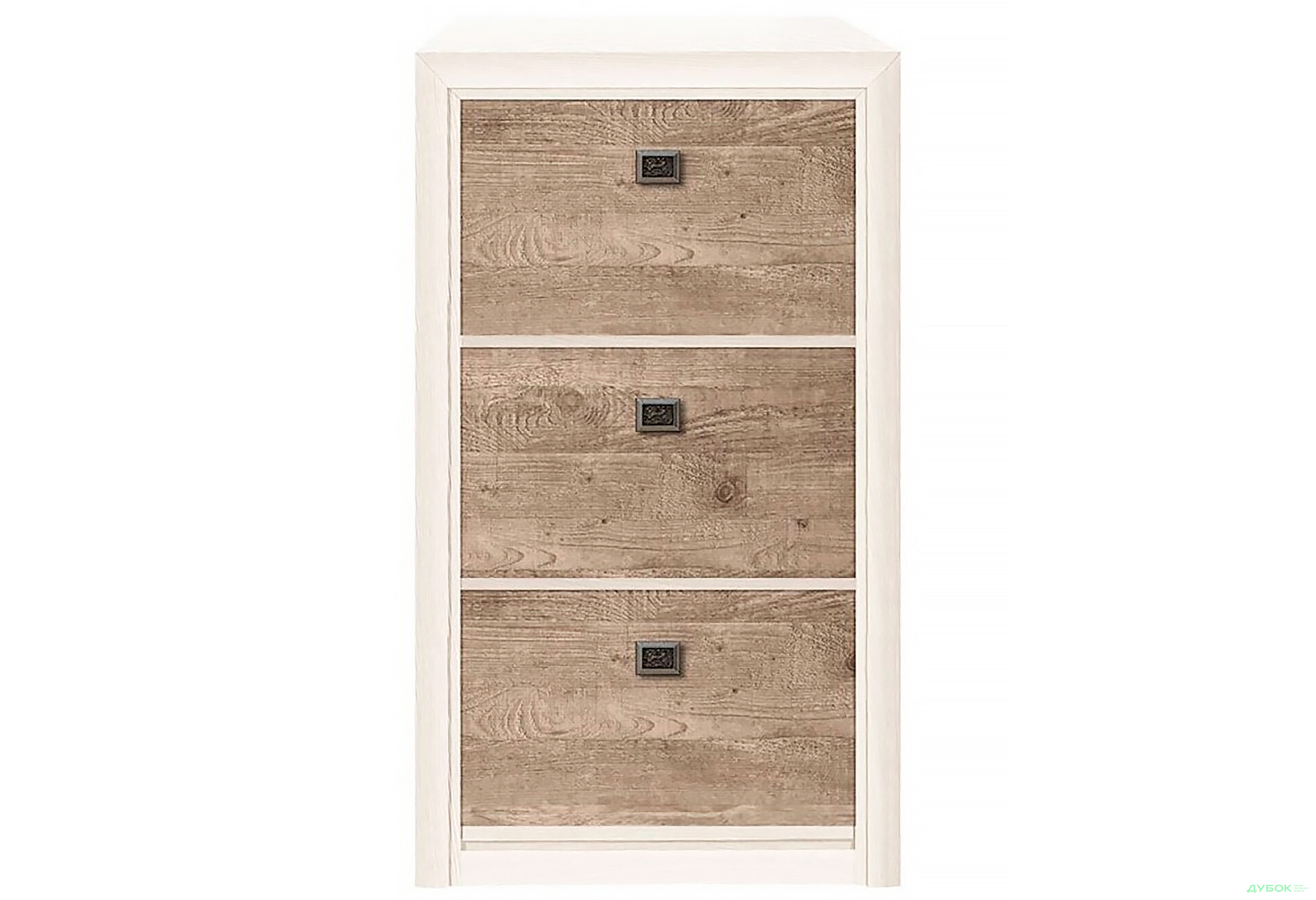 Тумба для взуття ВМК Коен ІІ з 3 відділеннями 71 см Сосна аризонська / дуб корабельний - Зображення 1 Зображення 1 - Тумба для взуття ВМК Коен ІІ з 3 відділеннями 71 см Сосна аризонська / дуб корабельний