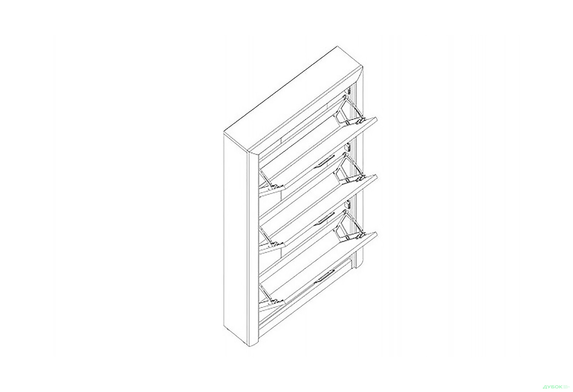 Тумба для взуття ВМК Коен ІІ з 3 відділеннями 71 см Сосна аризонська / дуб корабельний - Зображення 3 Зображення 3 - Тумба для взуття ВМК Коен ІІ з 3 відділеннями 71 см Сосна аризонська / дуб корабельний