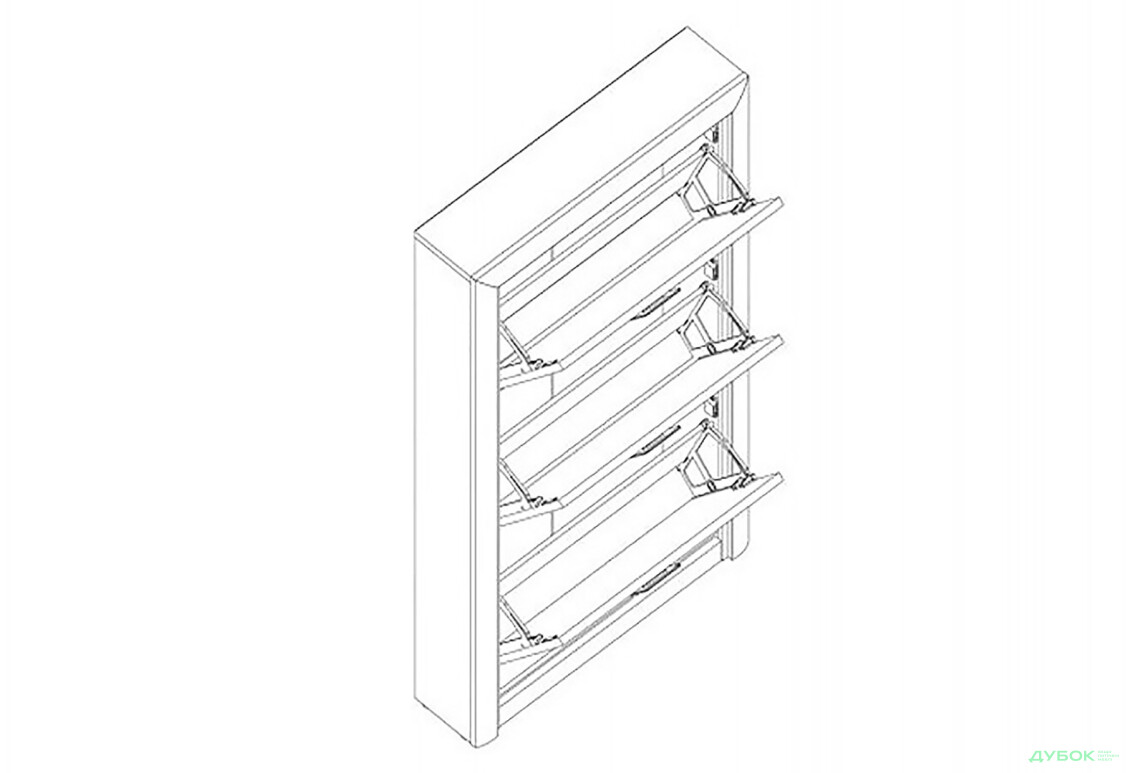 Тумба для взуття ВМК Коен ІІ з 3 відділеннями 71 см Сосна аризонська / дуб корабельний - Зображення 3 Зображення 3 - Тумба для взуття ВМК Коен ІІ з 3 відділеннями 71 см Сосна аризонська / дуб корабельний