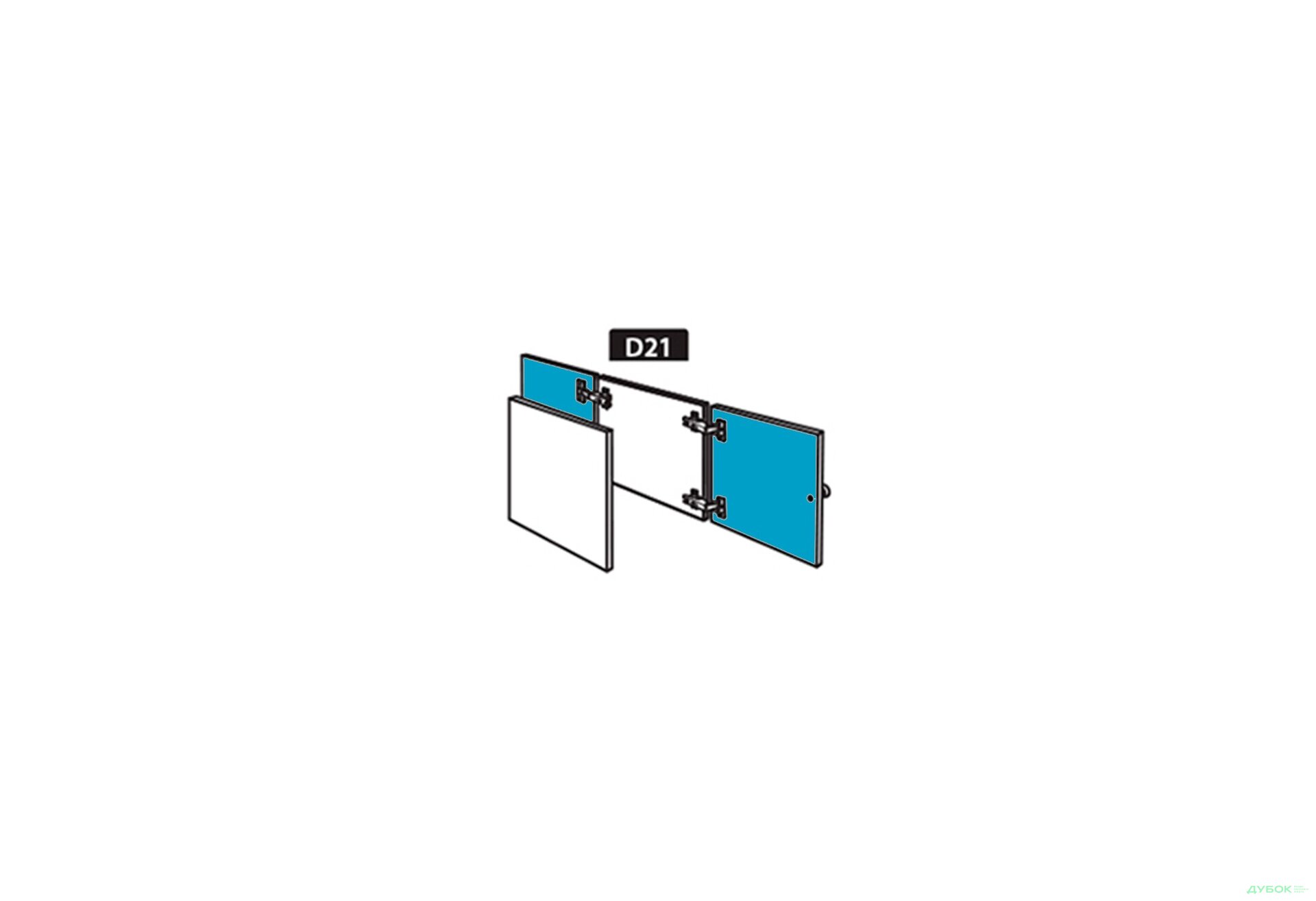 Зображення 1 - SALE Модуль D21 Білий / блакитний Доміно кольорове / Domino color 28 мм