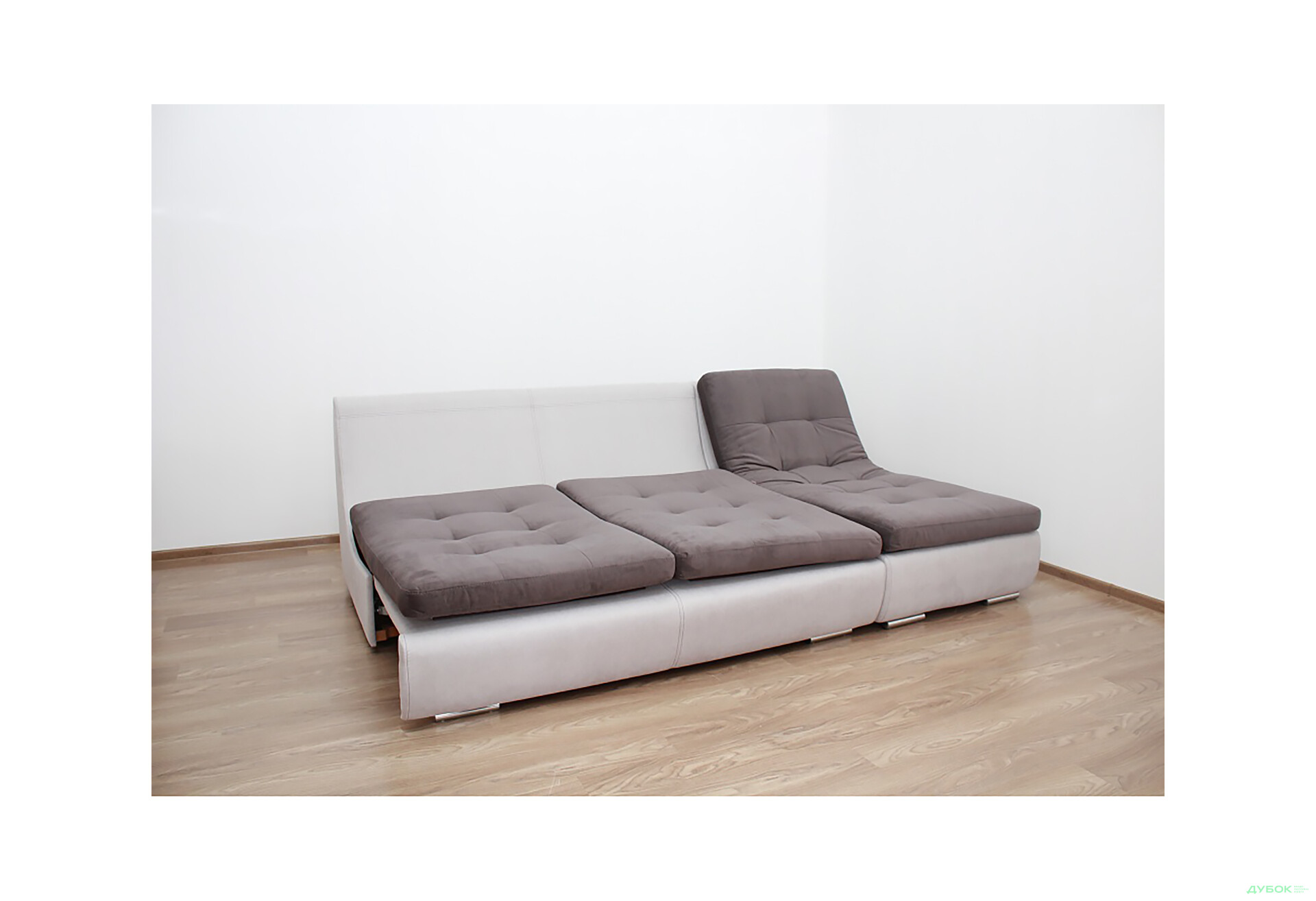 Изображение 2 - Мягкий уголок Элегант Бенефит 1 284x182 см темно-серый с белым