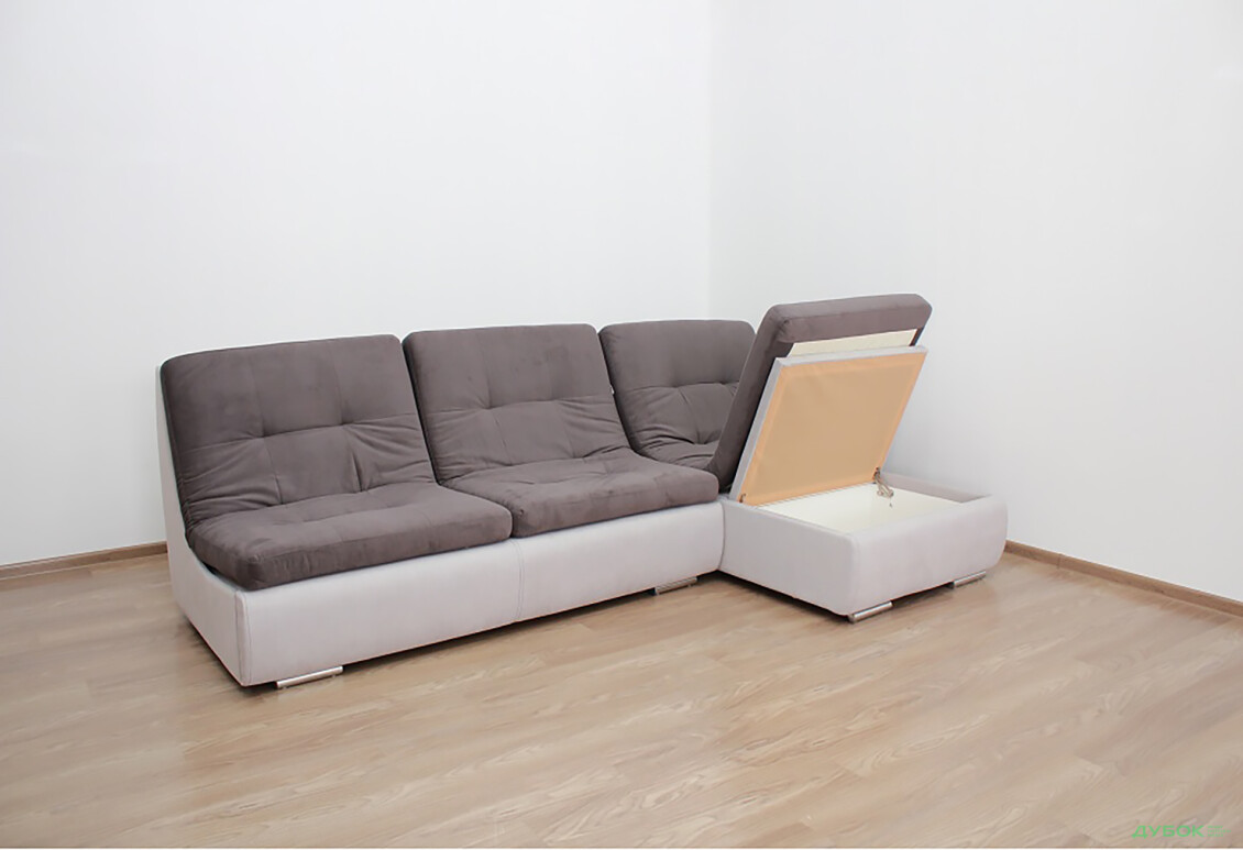 Изображение 3 - Мягкий уголок Элегант Бенефит 1 284x182 см темно-серый с белым