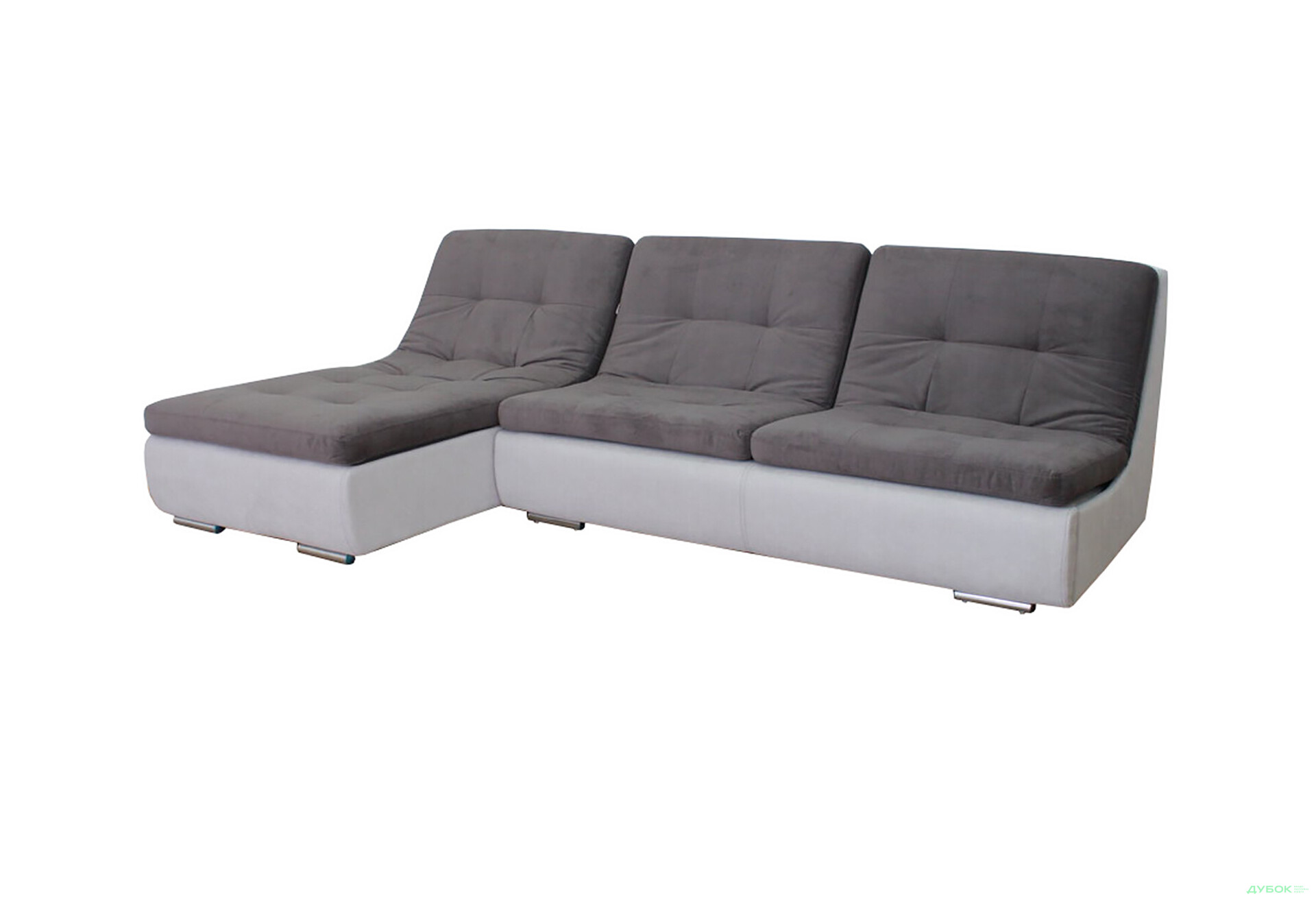 М'який куточок Elegant Бенефіт 9 240x182 см темно-сірий з білим - Зображення 1 Зображення 1 - М'який куточок Elegant Бенефіт 9 240x182 см темно-сірий з білим