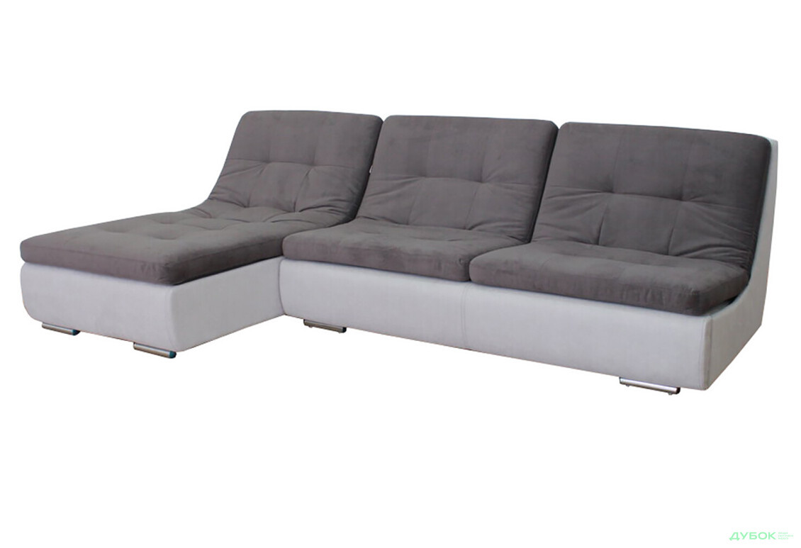 М'який куточок Elegant Бенефіт 9 240x182 см темно-сірий з білим - Зображення 1 Зображення 1 - М'який куточок Elegant Бенефіт 9 240x182 см темно-сірий з білим