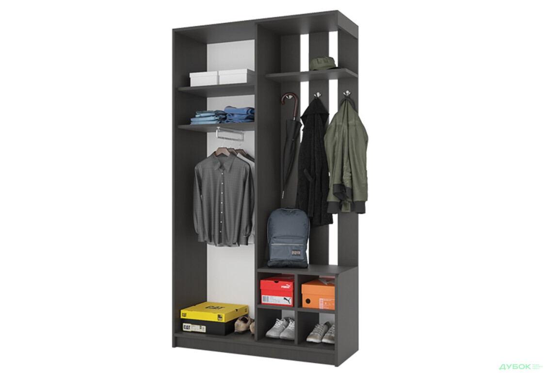 Шафа-купе Kredens furniture Лінда (профіль АL) 1-дверна з дзеркалом 120 см - Зображення 2 Зображення 2 - Шафа-купе Kredens furniture Лінда (профіль АL) 1-дверна з дзеркалом 120 см