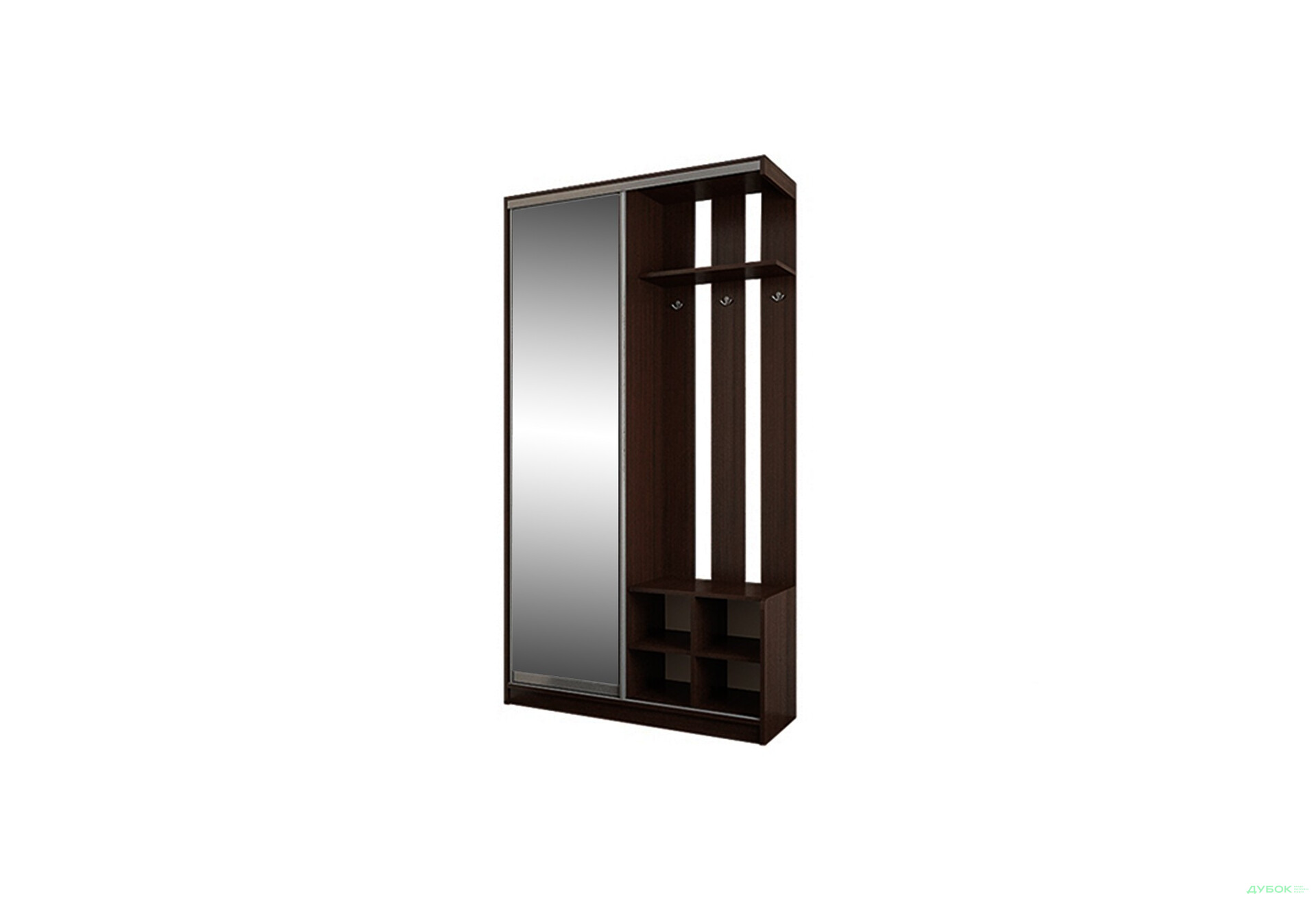 Шафа-купе Kredens furniture Лінда (профіль АL) 1-дверна з дзеркалом 120 см - Зображення 1 Зображення 1 - Шафа-купе Kredens furniture Лінда (профіль АL) 1-дверна з дзеркалом 120 см