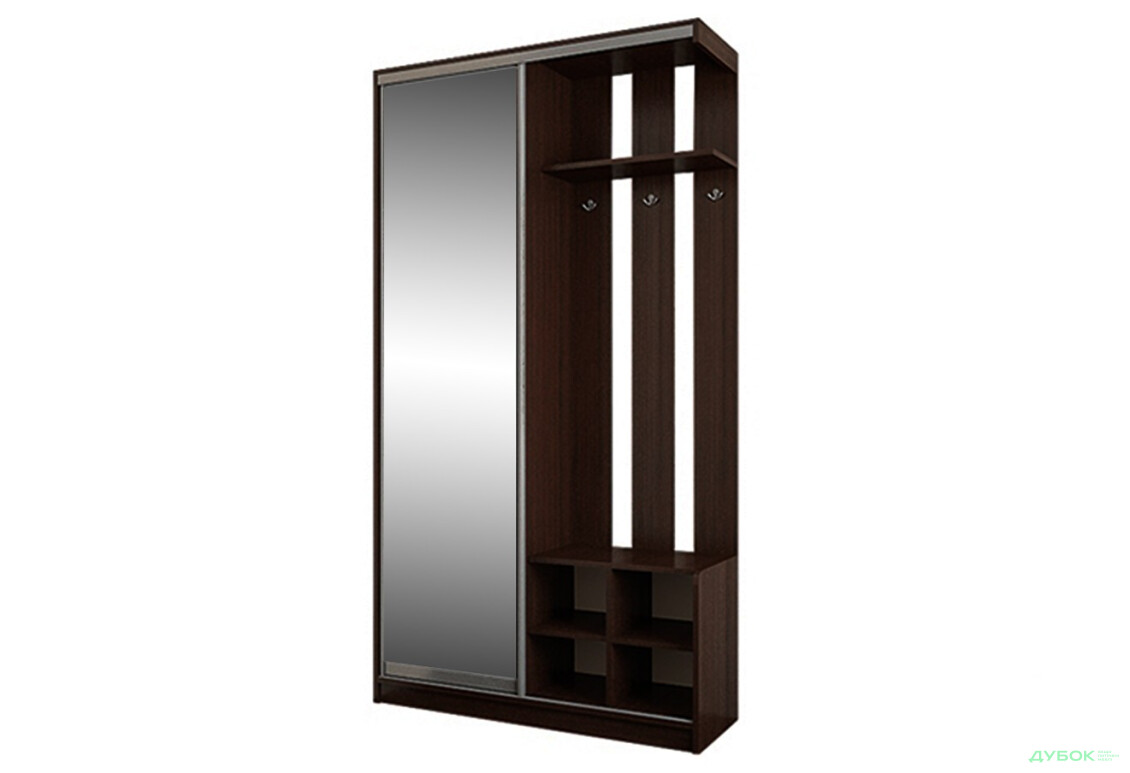 Шафа-купе Kredens furniture Лінда (профіль АL) 1-дверна з дзеркалом 120 см - Зображення 1 Зображення 1 - Шафа-купе Kredens furniture Лінда (профіль АL) 1-дверна з дзеркалом 120 см
