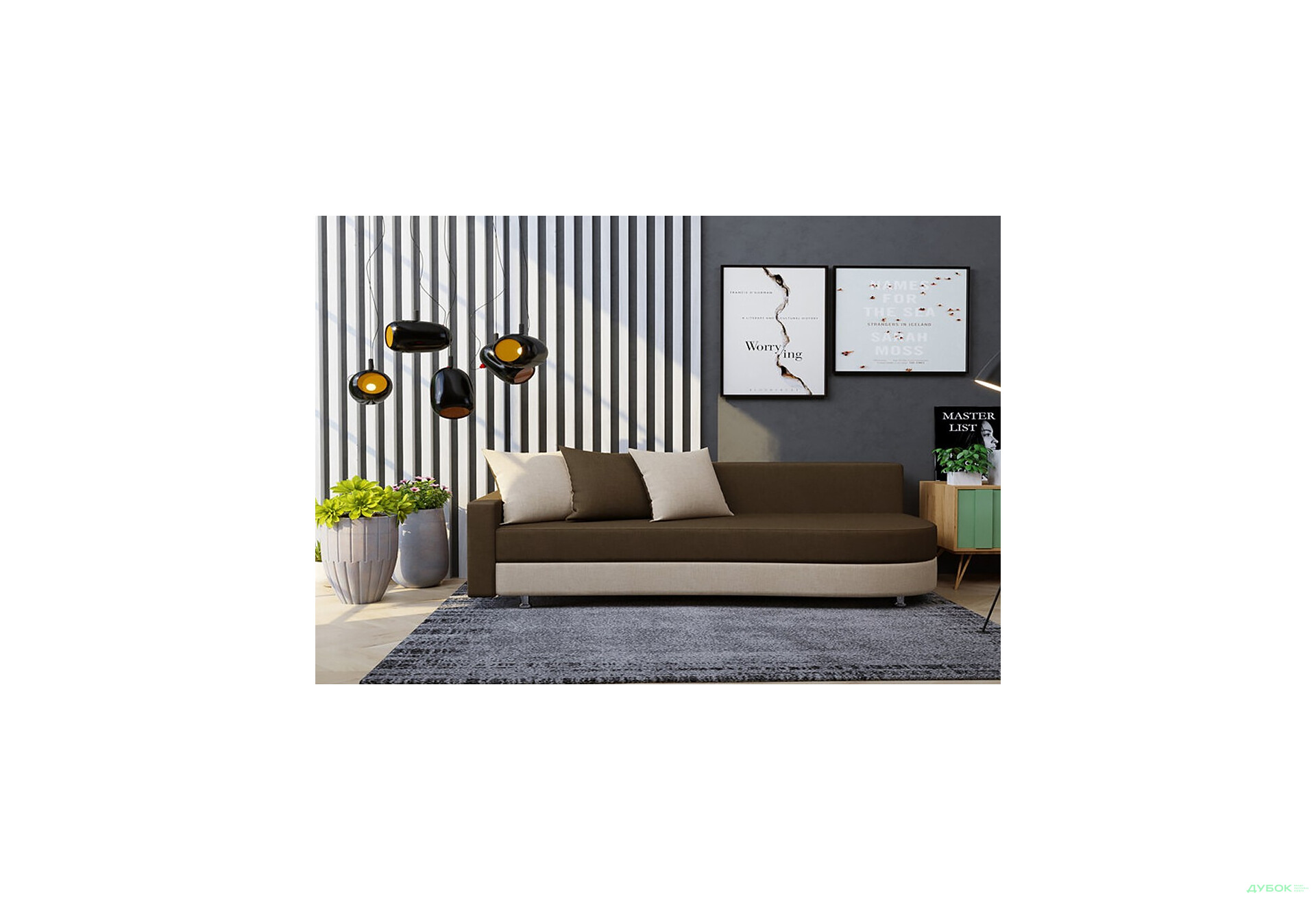 Диван Элегант Бенефит 20 205x98 см бежево-коричневый - Изображение 2 Изображение 2 - Диван Элегант Бенефит 20 205x98 см бежево-коричневый