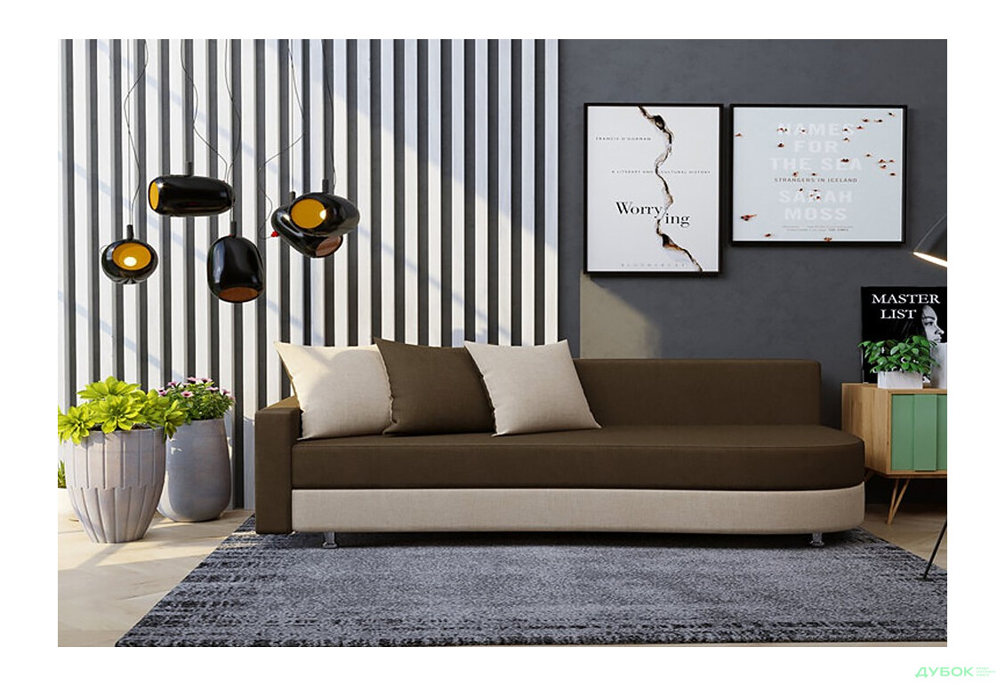 Диван Элегант Бенефит 20 205x98 см бежево-коричневый - Изображение 2 Изображение 2 - Диван Элегант Бенефит 20 205x98 см бежево-коричневый