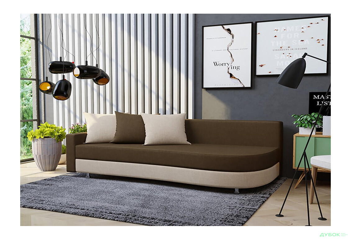 Диван Элегант Бенефит 20 205x98 см бежево-коричневый - Изображение 3 Изображение 3 - Диван Элегант Бенефит 20 205x98 см бежево-коричневый